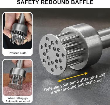 Молоток для мяса из нержавеющей стали 19,5 см LMYKH