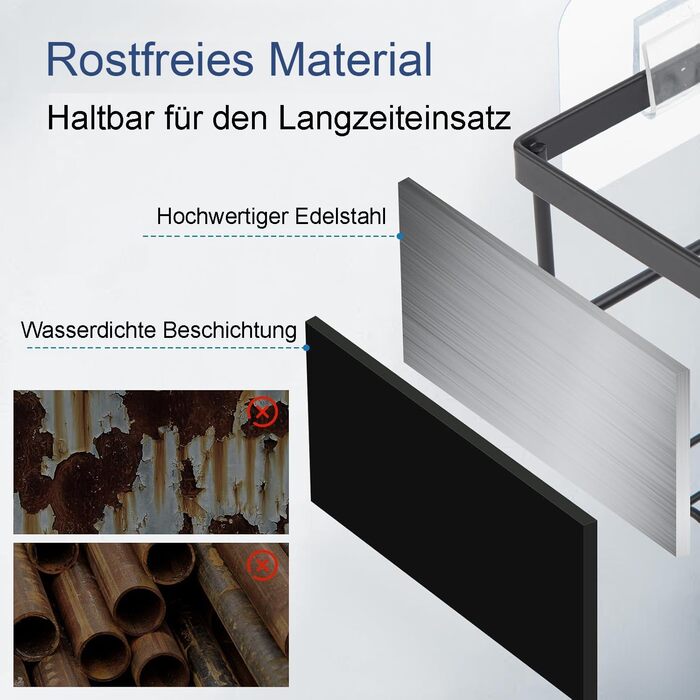 Полка для душа 3 в 1, нержавеющая сталь RUIHANDA