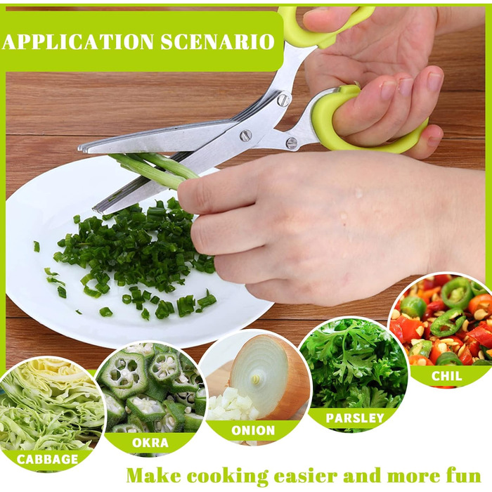 Кухонні ножиці  з 5 лезами 2 шт OT-NVWOZR