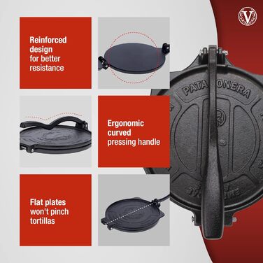 Пресс для тортильи ручной 20,3 см Victoria