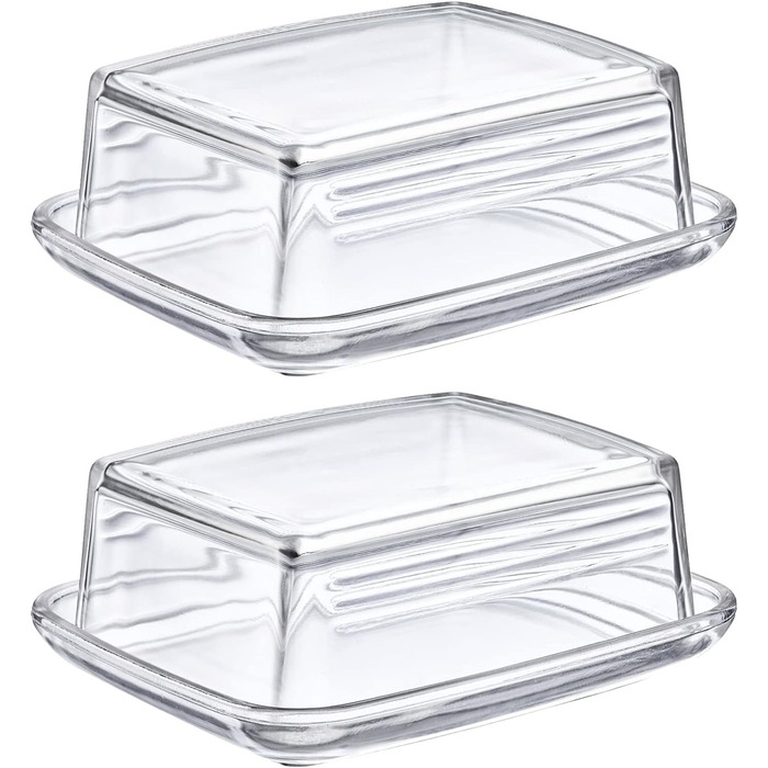 Маслянка Westmark - ідеально підходить для сервірування та зберігання - можна мити в посудомийній машині - спеціальне полегшення для надійного захоплення (скло, набір з 2 шт. )