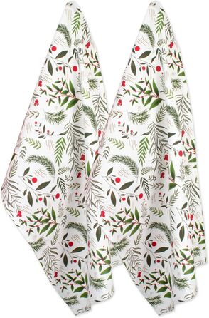 Набір кухонних рушників своїми руками, різдвяні рушники для випічки, приготування їжі та розваг, 18&quot x 28&quot, Tree Farm, 2 шт. (святкові гілочки)