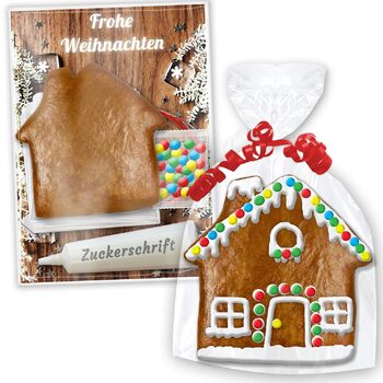 Набір для творчості Пряникова заготовка - Набір для створення будиночка відьми M - 12x113 см Зберіть та прикрасьте свій власний пряниковий будиночок. Різдвяні вироби з дітьми від LEBKUCHEN WELT (Пряниковий будиночок 12 см)