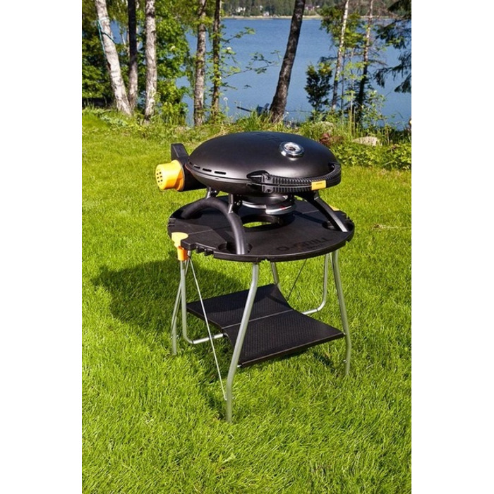 КОМПЛЕКТ Портативний переносний газовий гриль O-GRILL 600T, чорний + шланг в подарунок! Код: 011677