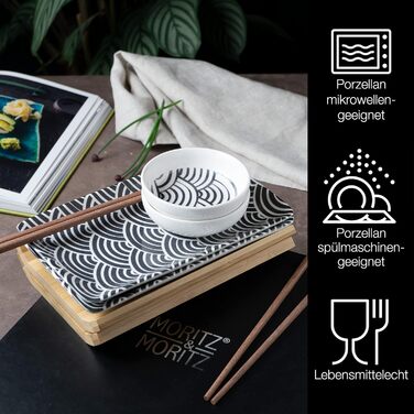 Набор посуды для суши на 2 персоны, 10 предметов, Black Bows Gourmet Moritz & Moritz