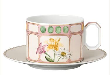 Чашка комбинированная 0,35л с блюдцем, Зефир IDYLLIA Swarovski x Rosenthal