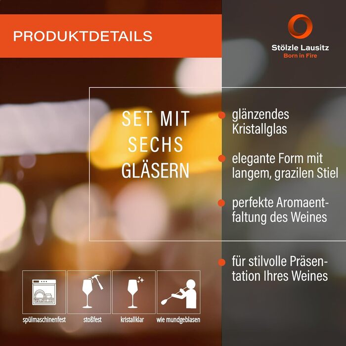 Келих для червоного вина, набір з 6 келихів, Power Stölzle Lausitz