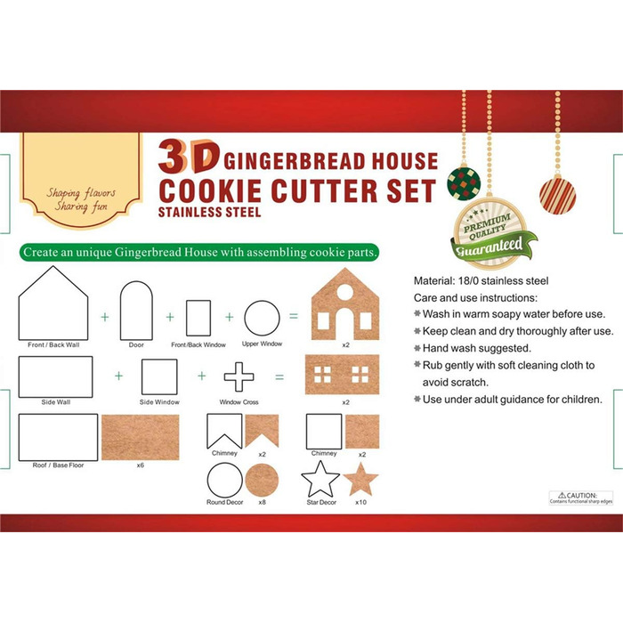 Набір формочок для печива 10 шт. з нержавіючої сталі Fantasy Day