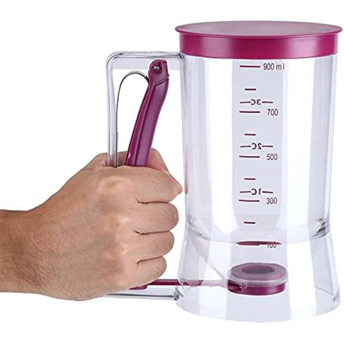 Диспенсер для тіста з кришкою та вагами 900 мл PIQIUQIU