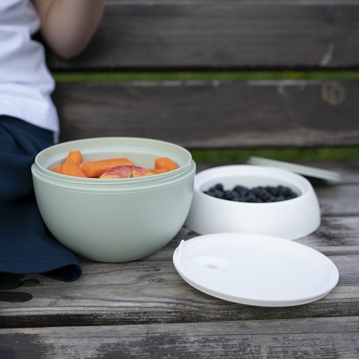 Ланч-бокс с двома відділенням круглий Fissman 15x12 см / 800 мл (6804)