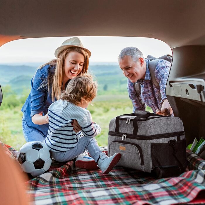 Сумка-холодильник 23 л серый Lifewit