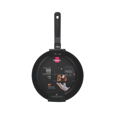 Сковорідка для смаження Fissman 26x6 см TITANIUM PRO литий алюміній з антипригарним покриттям (14590)