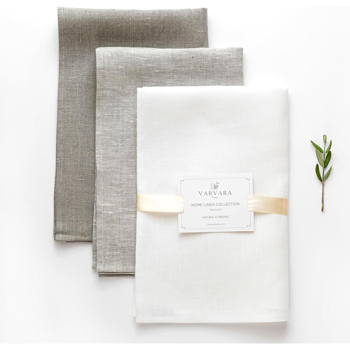 Лляних кухонних рушників Лляні кухонні рушники Кухонні рушники Кухонні рушники 100 льон Кухонний рушник лляний (6 шт. білий і натуральний) (9 шт. білий/натуральний), 6
