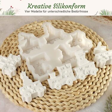 И силіконова форма ялинка ялинка форми для лиття силіконова гіпсова форма для лиття свічок форми для лиття різдвяні силіконові форми ялинка своїми руками (W), 3 шт.