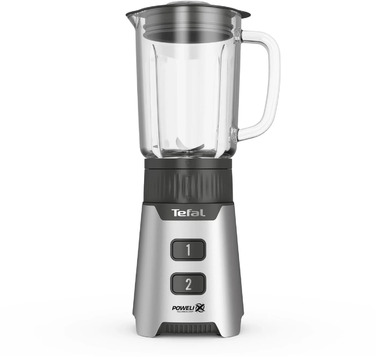 Tefal Блендер стаціонарний Minimix Glass 400Вт, чаша-700мл, ємність для смузі to go, скло, сірий