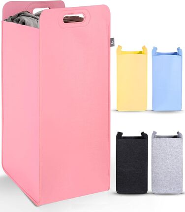 Кошики для зберігання, сумісні з IKEA KALLAX Shelf - Кошик для зберігання деревини Small Anthracite - Коробка для зберігання Полиця Кошик для зберігання - Паперовий ящик Кошик з фетру Складний кошик для білизни (75 л, рожевий)