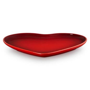 Блюдо сервірувальне у формі серця 32 см, червоне Heart Le Creuset