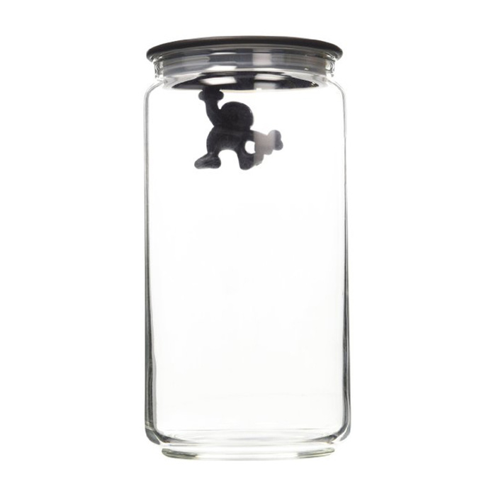 Ємність для зберігання 1,4 л прозора / чорна Gianni Alessi