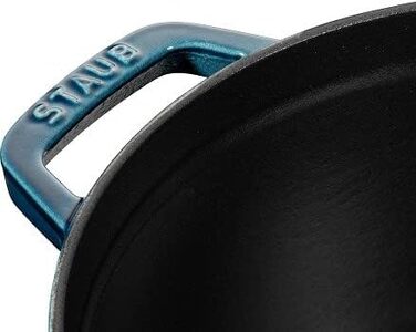 Чавунна жаровня/кокотниця STAUB, кругла 8,35 л, функція Ароматичний дощ для оптимального зволоження, для всіх типів варильних поверхонь, включаючи індукційні та духові шафи, (La Mer, 26 см)