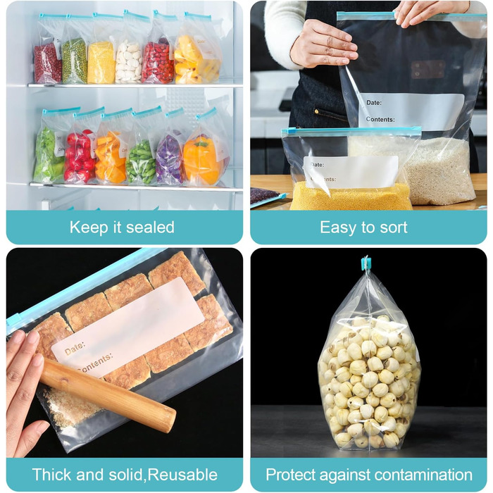 Вакуумні пакети 60 пакетів 10 х 20/ 16 х 23/ 32 х 26,5 см Generic