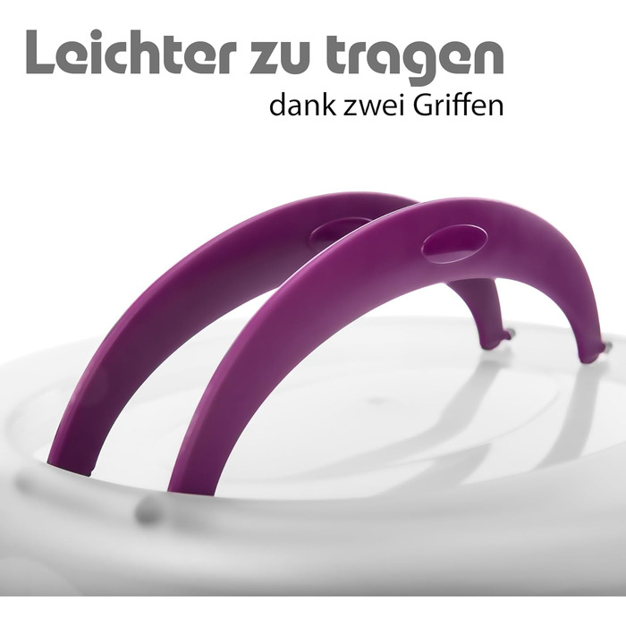 Контейнер для тортов переносной ‎38 x 33 x 15,5 см, фиолетовый BigDean