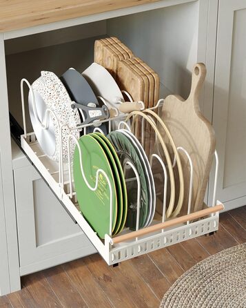 Підставки для посуду з 10 роздільниками білий NETEL