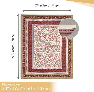 Набір з 3 багатоцільових кухонних рушників Maison d&39 Hermine Rural Christmas, 100 бавовна Барні рушники День подяки/Різдво (50 см x 70 см) (13 - Reveillon Au Jardin)