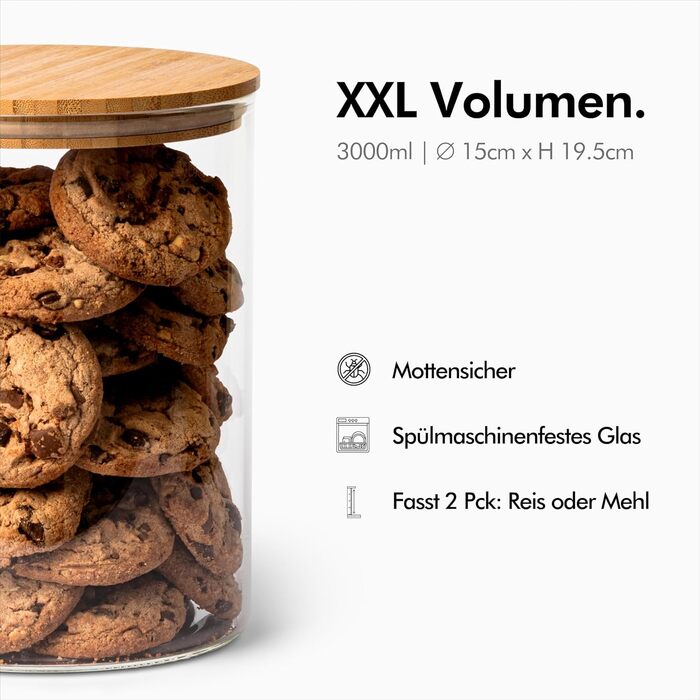 Емкость для хранения продуктов 3000 мл, KIVY