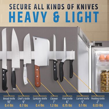 Преміальний 61-сантиметровий магнітно-смуговий ніж для стіни HMmagnets