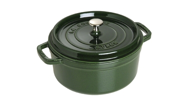 Кокот круглий 20 см, зелений базилік Staub