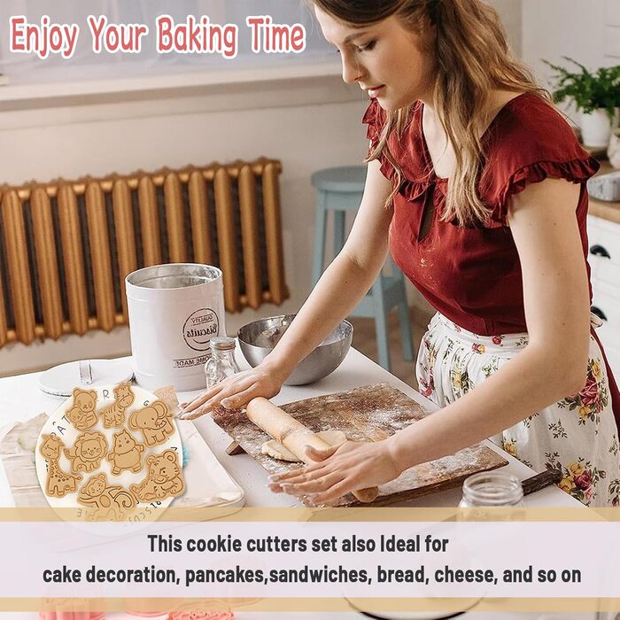 Набір формочок для печива WishesMar Різдвяний пряниковий будиночок, 18 шт. , формочки для печива, 3D мультяшна формочка для печива на зиму, свята - форми для печива з нержавіючої сталі для випічки, самостійного виготовлення, святкового декору (набір формо
