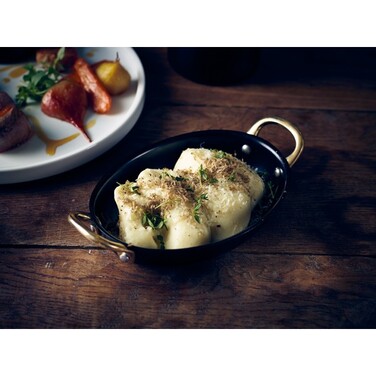 Сковорода для подачи 16.5*12.5 см, 350 мл, овальная, металлическая, Black Vintage Steel, GenWare