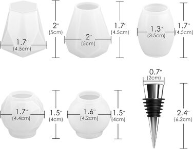 Набір із 5 пробок для винних пляшок та 10 силіконових форм до них Linkidea