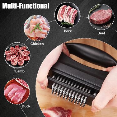 Пресс для мяса из нержавеющей стали с 48 лезвиями черный sdhiiolp