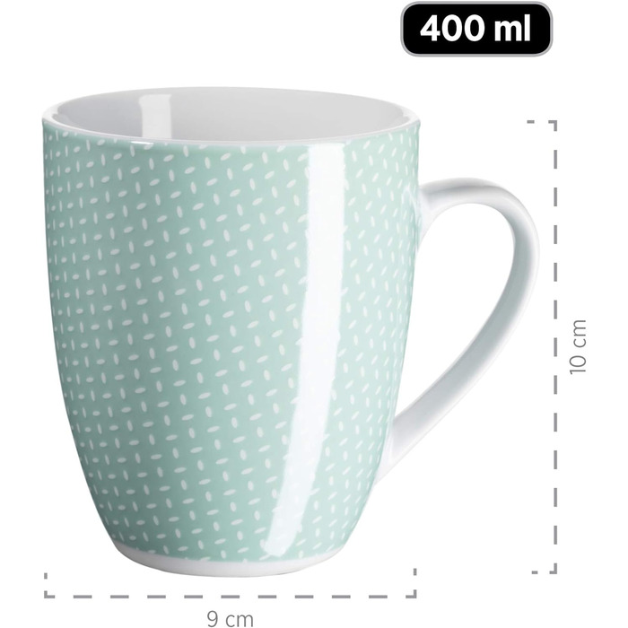 Набор посуды MSER 931566 Kitchen Time II на 4 персоны, 16 шт. Комбинированный сервиз с тонким рисунком, фарфор (цветной)