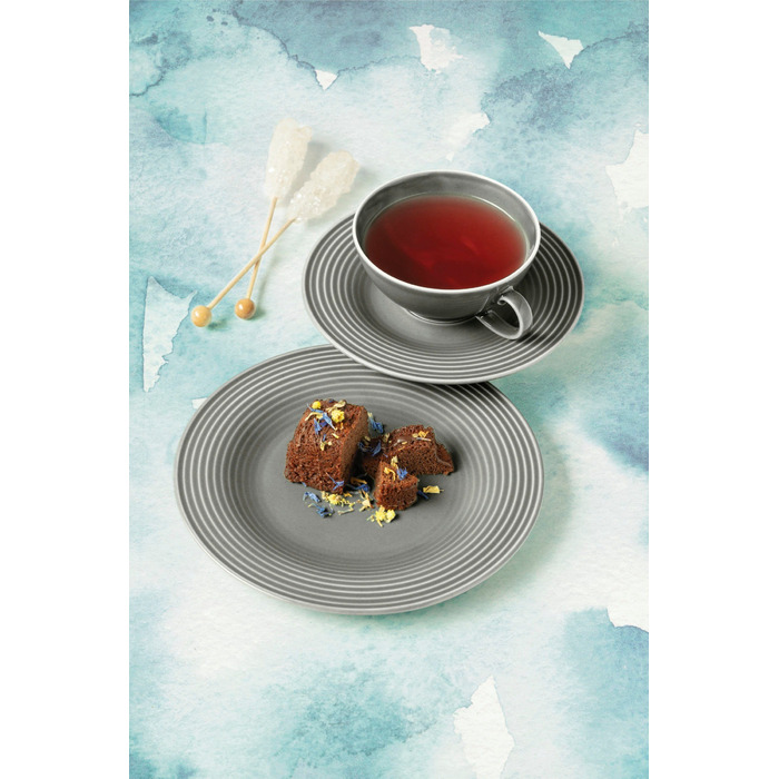 Чайний сервіз на 6 персон, 18 предметів, Beat Perlgrau Seltmann Weiden