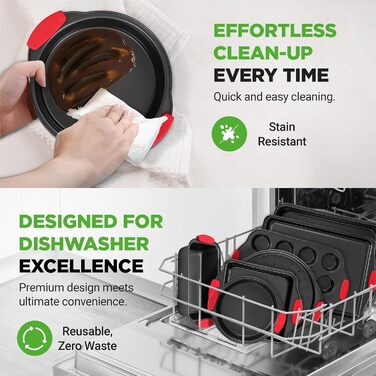 Набор форм для выпечки из 8 предметов, с антипригарным покрытием Nutrichef