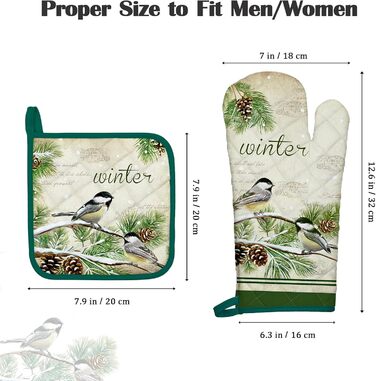 Набір з 2 кухонних рукавичок Arquiel з тримачем для каструлі Gnome Autumn Orange Checked Gnome Autumn Orange Checked Set of 2 шт., 100 бавовняні кулінарні рукавички, термостійкі кухонні рукавички для приготування їжі, осінній декор, подарунки для жінок (з