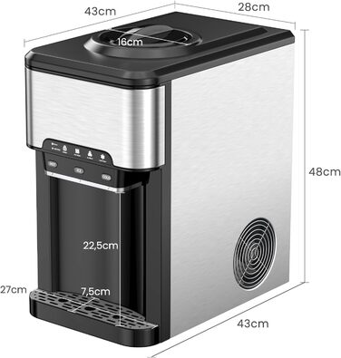 Кулер для води з кубиками льоду 450 Вт GOPLUS