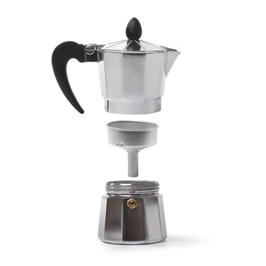 Гейзерна кавоварка Fissman на 2 порції / 120 мл с 2 чашками та 2 блюдцями алюміній (3324)