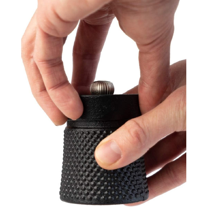 Ручная мельница для перца, классическая регулировка помола, Высота 8 см, Чугун, Черный, 35402 8 см Single Black