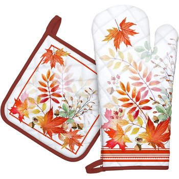 розмір: рукавичка для духовки + прихватка