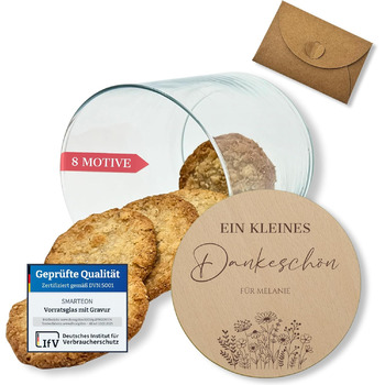 Банки для зберігання з кришками, персоналізовані з гравіюванням SMARTEON