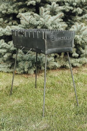 Портативний мангал та 12 шампурів 3 мм KL 12/3