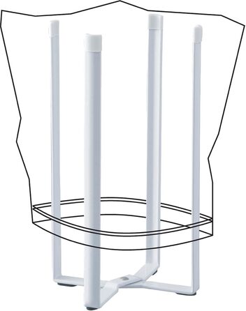 Багатоцільова кухонна сушарка Yamazaki Tower, тримач для пляшок, контейнер для органічних відходів, складний, сталевий, акрилова смола, H 26,5 см (білий)