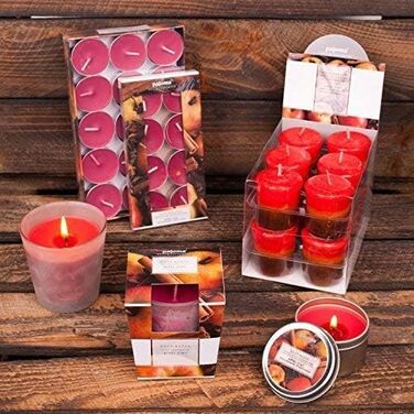 Ароматичних чайних свічок 3x30 шт. ароматичні свічки багато ароматів на вибір висота 1,5 см, Ø 3,5 см (яблуко-кориця, 3 x 30 шт. у упаковці), 90