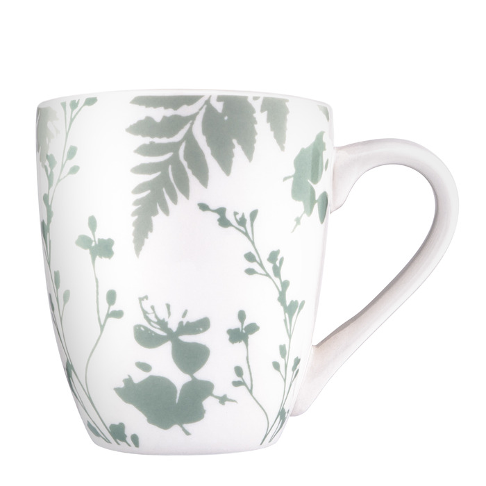 ARDESTO Чашка Capri, 320мл, порцеляна, біло-зелений