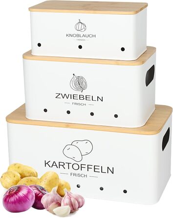 Ящик для зберігання з кришкою 3 шт білий Avmvnvc