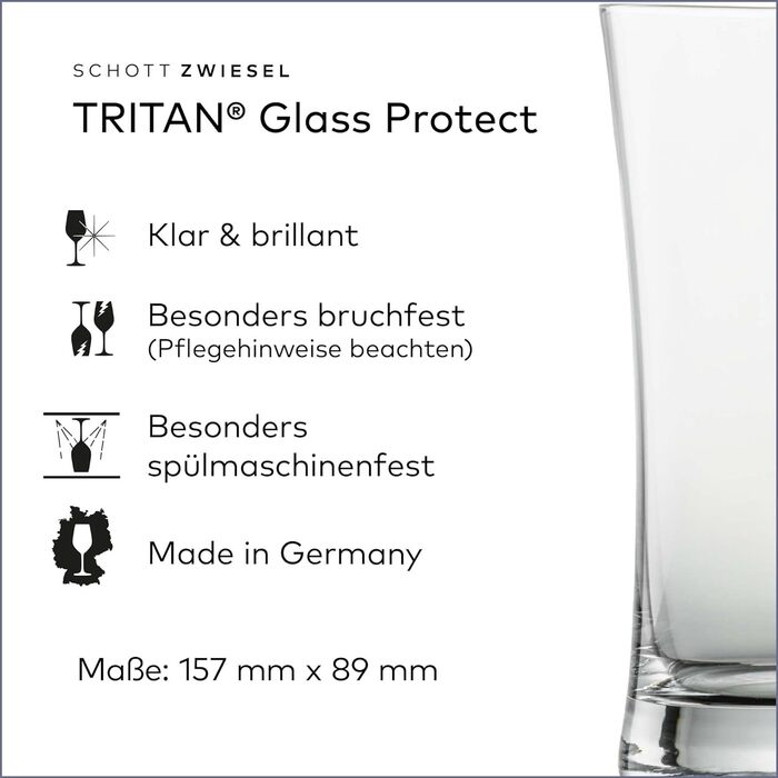 Пиво SCHOTT ZWIESEL Pintglas Basic 0,6 л (набор из 6 шт.), Пинтовые бокалы для английского пива, хрустальные бокалы Tritan, которые можно мыть в посудомоечной машине, Made in Germany (арт. No 115272) (Упаковка с пивным тюльпаном Classico 0,3 л)