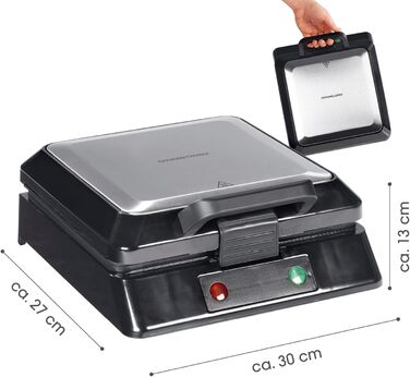 Вафельница на 4 бельгийских вафли, 1200 Вт GOURMETmaxx